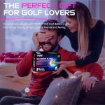 KINGTOP RainbowFlash Glow in The Dark Golf Balls - Multicolor Flashing LED Golf Ball Light up Backyard Putting Green, 10-Minute Reset Timer - with Glow Tees and Organizer Bag for Night Golfing