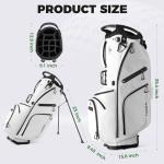 Findway 14 Way Golf Stand Bag, Lightweight Golf Bag with Stand for Men Women, Golf Club Carry Bag with Dual Strap, Full Length Dividers, Multiple Pockets, Golf Ball Holder, Rain Cover Hood