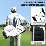 Findway 14 Way Golf Stand Bag, Lightweight Golf Bag with Stand for Men Women, Golf Club Carry Bag with Dual Strap, Full Length Dividers, Multiple Pockets, Golf Ball Holder, Rain Cover Hood