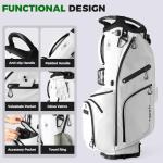 Findway 14 Way Golf Stand Bag, Lightweight Golf Bag with Stand for Men Women, Golf Club Carry Bag with Dual Strap, Full Length Dividers, Multiple Pockets, Golf Ball Holder, Rain Cover Hood