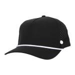 ANKOR Performance Golf Rope Hat - UPF 50 Water Resistant Lightweight Thermoflex Snapback, Men’s Hat Golf Tee Design Holder Black