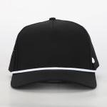 ANKOR Performance Golf Rope Hat - UPF 50 Water Resistant Lightweight Thermoflex Snapback, Men’s Hat Golf Tee Design Holder Black