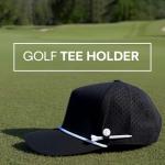 ANKOR Performance Golf Rope Hat - UPF 50 Water Resistant Lightweight Thermoflex Snapback, Men’s Hat Golf Tee Design Holder Black