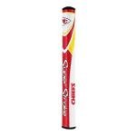 SuperStroke NFL Golf Putter Grip, Kansas City Chiefs (Mid Slim 2.0) | Cross-Traction Surface Texture and Oversized Profile | Even Grip Pressure for a More Consistent Stroke | Non-Slip Grip, Red/Gold (TS040156)