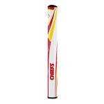 SuperStroke NFL Golf Putter Grip, Kansas City Chiefs (Mid Slim 2.0) | Cross-Traction Surface Texture and Oversized Profile | Even Grip Pressure for a More Consistent Stroke | Non-Slip Grip, Red/Gold (TS040156)