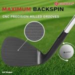 Gowolf Golf Wedges 52, 56, 60 Sets Right Hand, Forged Full Face Golf Wedge Set for Men, Premium Golf Gap Wedge Sand Wedge Lob Wedge Golf Club, Great Golf Gifts - CNC Milled Face for More Spin (Black)