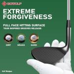 Gowolf Golf Wedges 52, 56, 60 Sets Right Hand, Forged Full Face Golf Wedge Set for Men, Premium Golf Gap Wedge Sand Wedge Lob Wedge Golf Club, Great Golf Gifts - CNC Milled Face for More Spin (Black)