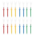 Uonlytech 4 More Yards Tees Golf Accessories 16PCS Plastic, Practical 4 More Yds Friction Side Golf for Home Golf Training, 4 Color Tees