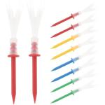 Uonlytech 4 More Yards Tees Golf Accessories 16PCS Plastic, Practical 4 More Yds Friction Side Golf for Home Golf Training, 4 Color Tees