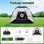 MoKo Golf Net with Practice Mat, 10 x 7 ft Golf Hitting Net for Outdoor Indoor Backyard Driving Chipping Swing Training, All-in-One Multi-Target Practice Nets, Gifts for Men Dad Him and Golfer