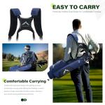 UNIHIMAL Golf Par 3 Lightweight Stand Carry Bag PRO with Dual Shoulder Straps –Pitch n Putt Golf Bag Easy to Carry and Durable for The Driving Range, and Executive Courses – 31.5 inches Tall (Blue)