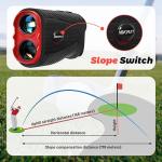 Golf Rangefinder with Slope - 1200 Yards Laser Range Finder for Golf & Hunting, 7X Magnification, Flag Locking Vibration, Rechargeable & Magnet Stripe, Best Golf Accessories Gift with Hard Shell Case