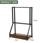 Xnwouco Golf Putter Stand for 9 Clubs & 9 Balls, Solid Wood & Iron Golf Club Rack, Golf Club Organizer Floor Stand, Golf Club Holder | Rustic Modern Design for Home, Office, Golf Course Accessories