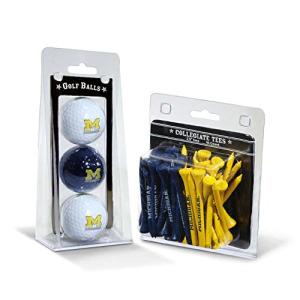 Team Golf NCAA Michigan Wolverines 3 Golf Balls And 50 Golf Tees Logo Imprinted Golf Balls (3 Count) & 2-3/4" Regulation Golf Tees (50 Count), Multi Colored
