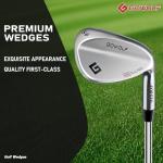 Gowolf 56 Degree Wedge Right Hand - Forged Golf Wedges Full Face for Men, Premium Gap Wedges Sand Wedge Lob Wedge Golf Club for Men, Great Golf Gifts - CNC Milled Face for More Spin (Chrome 56 Degree)