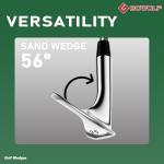 Gowolf 56 Degree Wedge Right Hand - Forged Golf Wedges Full Face for Men, Premium Gap Wedges Sand Wedge Lob Wedge Golf Club for Men, Great Golf Gifts - CNC Milled Face for More Spin (Chrome 56 Degree)