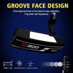 PGM Men's G300 Complete Golf Club Set - Titanium #1 Driver, Draw-Biased Hybrid, High-Strength Iron Set, High Forgiveness Putter, with Stand Bag (Right-Handed, 12Pcs Clubs-Stiff)