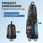 Golf Travel Bags for Airlines with Wheels, Hard Case Top and 1680D Heavy Duty Oxford Protect Golf Clubs, Lightweight and Easy to Maneuver, Black, Red and Blue