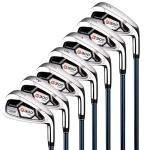 PGM 7 Piece Men’s Golf Iron Set for Right Handed, Forgiving Design Sets with Graphite Shaft and Easy Control Grip Include Golf Club Iron 5 to 9 PW SW