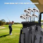 PGM 7 Piece Men’s Golf Iron Set for Right Handed, Forgiving Design Sets with Graphite Shaft and Easy Control Grip Include Golf Club Iron 5 to 9 PW SW