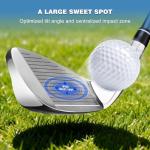 PGM 7 Piece Men’s Golf Iron Set for Right Handed, Forgiving Design Sets with Graphite Shaft and Easy Control Grip Include Golf Club Iron 5 to 9 PW SW