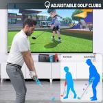 Switch Sports Accessories Bundle - 13 in 1 Family Pack with Tennis Rackets, Adjustable Golf Clubs, Chambara Swords, Soccer Leg Straps, Wrist Band, Joycon Strap, Game Case for Switch & OLED