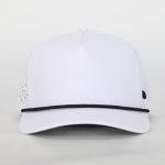 ANKOR Performance Golf Rope Hat - UPF 50 Water Resistant Lightweight Thermoflex Snapback, Men’s Hat Golf Tee Design Holder White