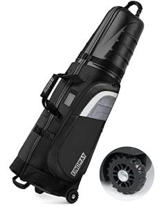 findway Golf Travel Bags for Airlines with Wheels and ABS Hard Case Top, Protect Your Clubs, Waterproof 1680D Oxford Fabric and Oversize Tank Wheels, Lightweight and Easy to Maneuver