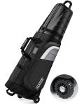 findway Golf Travel Bags for Airlines with Wheels and ABS Hard Case Top, Protect Your Clubs, Waterproof 1680D Oxford Fabric and Oversize Tank Wheels, Lightweight and Easy to Maneuver