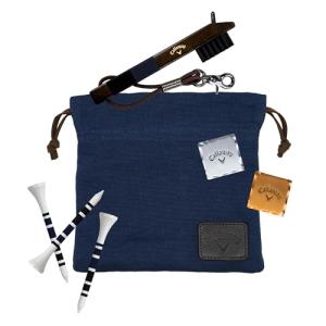 Callaway Heritage Golf Accessories Kit - Features a Premium Club Brush, valuables Pouch, tees and a Gold and Silver Metal Golf Ball Marker