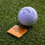 Callaway Heritage Golf Accessories Kit - Features a Premium Club Brush, valuables Pouch, tees and a Gold and Silver Metal Golf Ball Marker