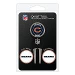 Team Golf NFL Chicago Bears Divot Tool Pack With 3 Golf Ball Markers Divot Tool with 3 Golf Ball Markers Pack, Markers are Removable Magnetic Double-Sided Enamel