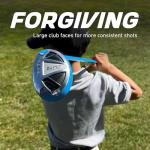 Aspire X-Lite Super Performance Junior Golf Club Set - Right-Handed Kids Golf Set with Driver, Hybrid, 7 Iron, Putter, Stand Bag & Headcovers - Blue Ages 6-8