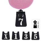 Andux 3pcs/Set Golf 460cc Driver Wood Club Head Covers Long Neck with No. Tags Pink