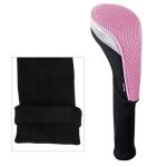Andux 3pcs/Set Golf 460cc Driver Wood Club Head Covers Long Neck with No. Tags Pink