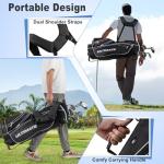 Tangkula 10 Pieces Men's Complete Golf Clubs Set Left Hand, Golf Club Package Set with 460CC Driver, Fairway Wood & Hybrid, Irons, Putter, Portable Regular Golf Club Set (Blue)