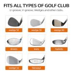 Sukiise Golf Club Groove Sharpener, Re-Grooving Tool and Cleaner for All Irons Pitching Sand Lob Gap and Approach Wedges, Generate Optimal Backspin, Groove Repair Tool, Tungsten Carbide Head