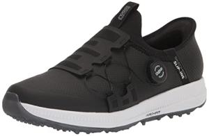 Skechers Men's Go Golf Elite 5 Arch Fit Waterproof Slip in Golf Shoe, Black/White Spikeless, 10