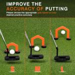 BIRDIEBLAST Golf Putting Mirror, Includes 3 Premium Align Putting Gates,Putting Training Aid for Golf with Putter Line,Putting Mirror for Practice for Beginners (Orange)