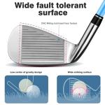 PGM 17 Pcs Women's Golf Club Set with Graphite Shaft for Right Handed Includes 4 Titanium Woods(#1,3,5,4H), 6 Irons(#6,7,8,9,PW,SW), and Putter, Random Golf Stand Bag and Headcover