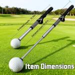 OXU ION Retractable Golf Swing Trainer, Golf Grip Training Aid for Strength & Tempo Practice – Click Feedback Stick for Chipping & Hitting, Portable Warm-Up Trainer for Beginners Indoor/Outdoor