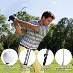 OXU ION Retractable Golf Swing Trainer, Golf Grip Training Aid for Strength & Tempo Practice – Click Feedback Stick for Chipping & Hitting, Portable Warm-Up Trainer for Beginners Indoor/Outdoor