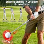 OXU ION Retractable Golf Swing Trainer, Golf Grip Training Aid for Strength & Tempo Practice – Click Feedback Stick for Chipping & Hitting, Portable Warm-Up Trainer for Beginners Indoor/Outdoor