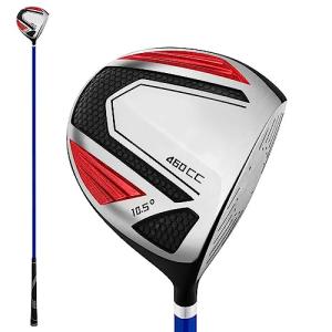 PGM Driver Golf Swing Training Aid for Right Handed - Weighted Swing Trainer Golf Club Click Stick and Distance Trainer with Whippy Shaft and Driver Head for Increase Swing Speed and Distance