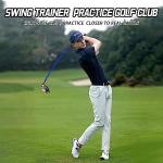 PGM Driver Golf Swing Training Aid for Right Handed - Weighted Swing Trainer Golf Club Click Stick and Distance Trainer with Whippy Shaft and Driver Head for Increase Swing Speed and Distance