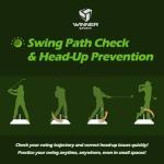 WINNER SPIRIT Real Swing 300 Golf Swing & Hitting Trainer, True Impact, Checking Path After Swing Practice Mat Groover Training Aid, Height Adjustable (Real Swing 300)