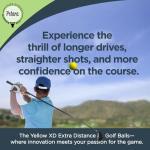 Polara Golf XD Yellow Extra Distance Balls, Reduces Hooks and Slices, Pack of 12