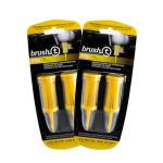 Brush-T Premium Plastic Golf Tees, Yellow XLT 4-Pack, Size 3 1/8", Unbreakable Innovative Design, Consistent Height, Perfect Golf Gift for Men and Women. Golfing Brush Tees, Works with Any Golf Ball