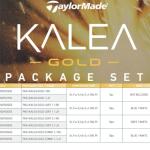 TaylorMade Golf Kalea Gold Womens Complete Set with CART Bag RIGHTHANDED