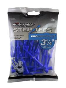 PrideSports PTS Step Tees | 50 Count, 3-1/4 Inch | Wood Golf Tees with Depth Control for Height Consistency